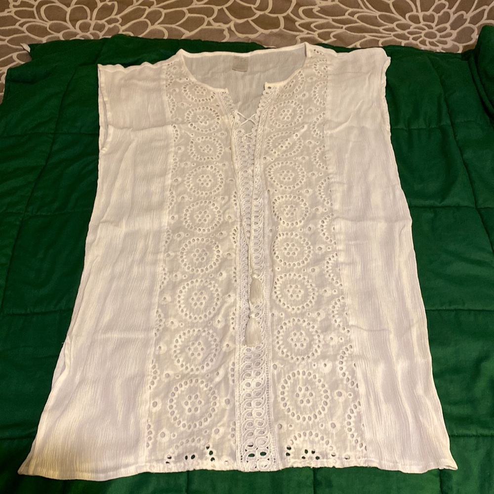 White Kona Sol Bathing Suit Cover Up